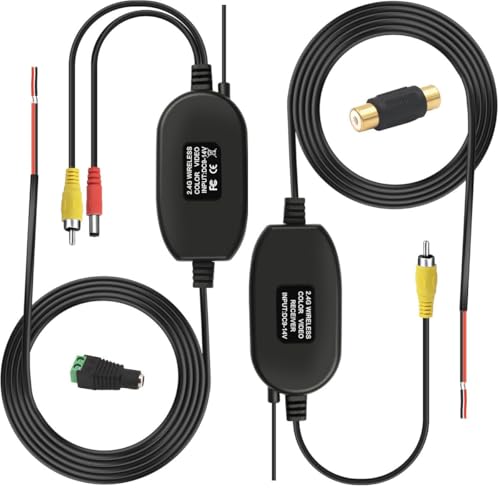 Acmerota 2.4G Wireless Video Transmitter and Receiver System for Car Reverse Parking and Reversing Camera with DVD Monitor
