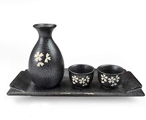 Service à saké RWRAPS en porcelaine rétro artisanale japonaise avec plateau