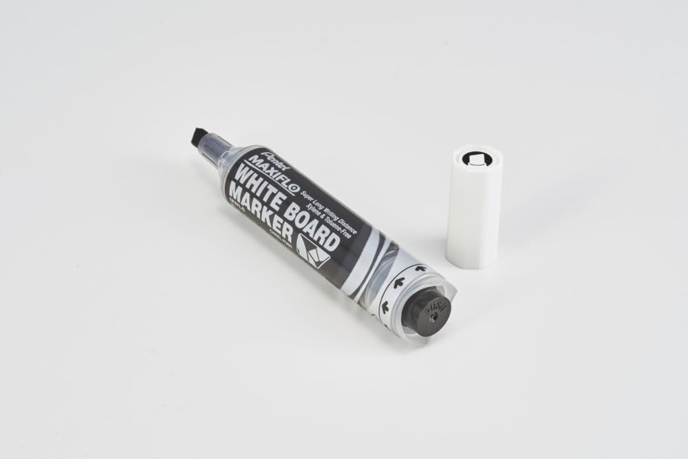 Pentel Maxiflo Borrado en Seco Punta Plana Rotulador - Negro
