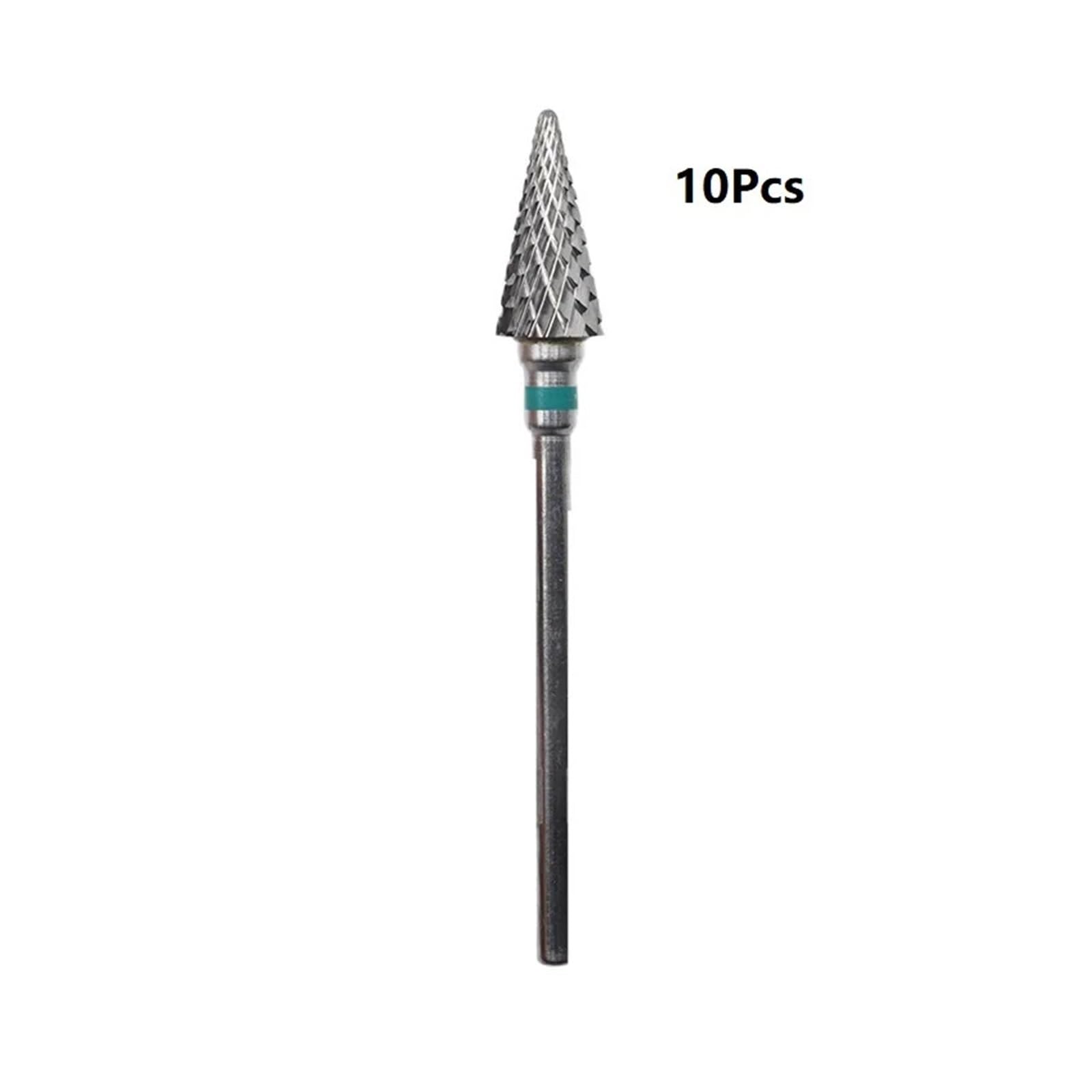 MIUYTRN Perfect Cone Cuticle Bit 3/32 wiertła do paznokci z węglików spiekanych frez do Manicure wiertarki elektryczne akcesoria do paznokci narzędzie cuicui(10pcs)
