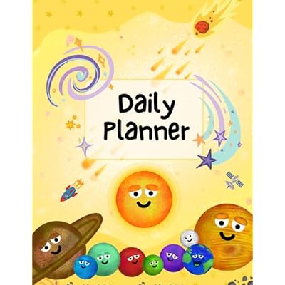Cute Joyful Planets Theme Daily Planner or Journal