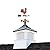 30" Square Coventry Vinyl Cupola with Black Aluminum roof and Copper Bantam Red Rooster Weathervane by Good Directions