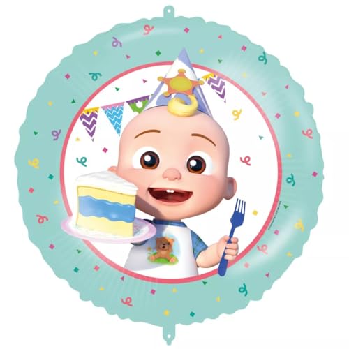Procos Inflatable Foil Balloon Cocomelon Diameter Approx. 46 cm Helium Air Balloon Birthday Gift
