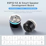 Waveshare ESP32-S3 AI Smart Speaker Development Board, Dual Microphones, Noise Reduction, RGB Lighting, External Display & Camera Support, Without Ba-ttery