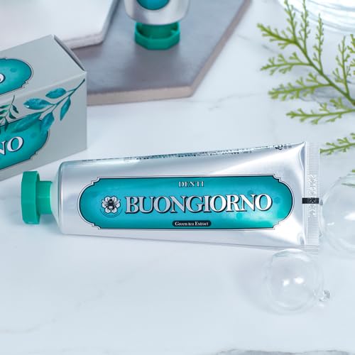 Denti Buongiorno Mint Toothpaste - Halitosis Care, Antiplaque, Anticavity, 3.52 oz