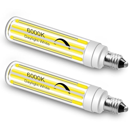 ZHENMING Updated Dimmable E11 LED Bulb 100W 120W 150W Halogen Bulbs Equivalent T4 COB Mini Candelabra LED Bulb Dimmable Daylight White 6000K 15W 1500LM JDE11 120V 100W-150W LED Bulb 2 Pack