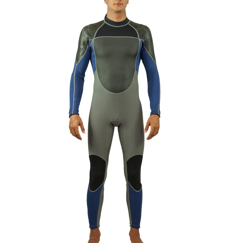 Muta Torvex, Muta da Sub in Neoprene da 3 mm da Uomo Tuta da Surf a Maniche Lunghe per Lo Snorkeling, il Surf, l'Uso in Acqua Fredda