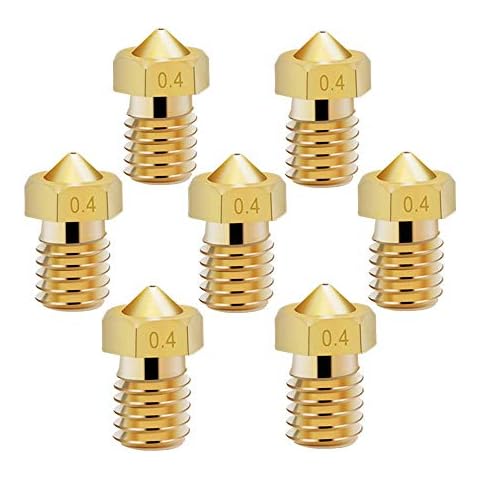 14 Pcs M6 3D Printer Nozzle 0.4mm Extruder Brass Nozzle Print Head for 1.75mm Filament E3D V5 V6 Makerbot Cover