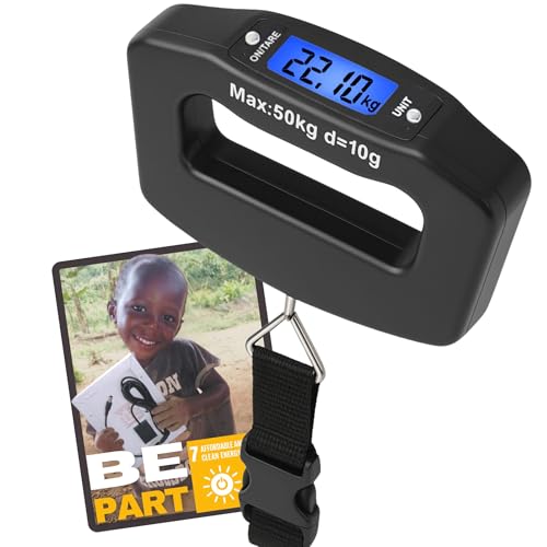 Villageboom Digitale Kofferwaage mit praktischem Haltegurt – Gepäckwaage bis 50 kg mit großem Display & Tara-Funktion – Inkl. 2 × AAA-Batterien für lange Laufzeit – Unterstützt Solarprojekte in Afrika Villageboom Digitale Kofferwaage mit praktischem Haltegurt – Gepäckwaage bis 50 kg mit großem Display & Tara-Funktion – Inkl. 2 × AAA-Batterien für lange Laufzeit – Unterstützt Solarprojekte in Afrika