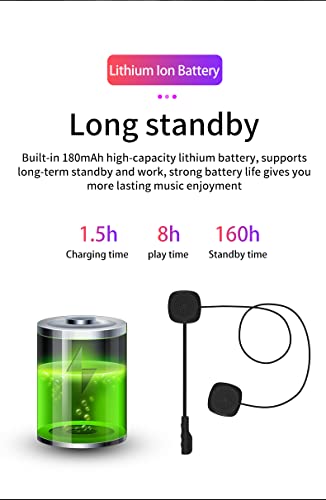 MEETOZ Motorcycle Helmet Bluetooth Headset, Wireless Moto Helmet Communication Systems - Image 3