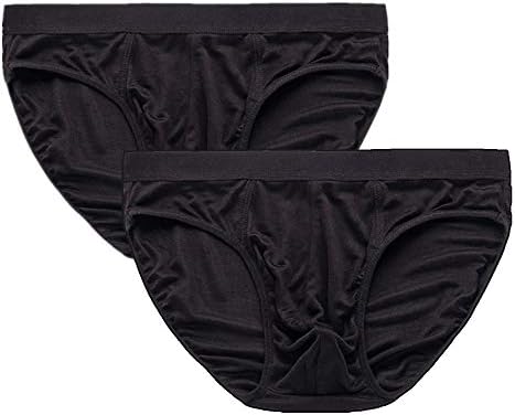 Men's 100% Silk Knitted Bikini Panties Briefs Underwear