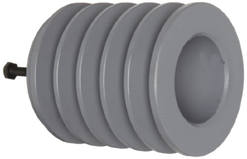 TB Woods 405B Classical V-Belt Sheave, B Belt Section, 5 Grooves, SD Bushing required, Cast Iron, 4.35