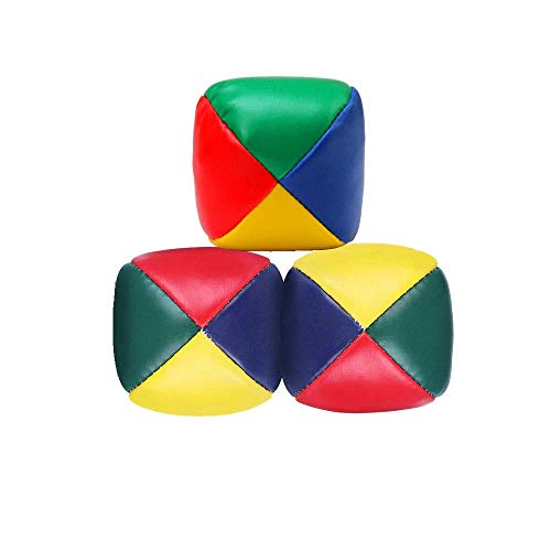 Kaptin - Juego de 3 bolas de malabarismo para principiantes, bolas de circo, mini bolas de malabarismo para niños y adultos, multicolor