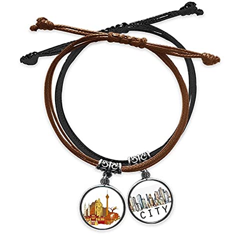 Bracelet corde Malaisie Kuala Lumpur chaîne main et bracelet cuir Sidi homme femme