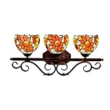 Photo Gallery pufahau applique da parete in vetro colorato fatto a mano, dimmerabile, stile, e26-3 luci, lampada frontale per specchio da bagno in stile antico vintage per soggiorno, c(io) Photo Gallery pufahau applique da parete in vetro colorato fatto a mano, dimmerabile, stile, e26-3 luci, lampada frontale per specchio da bagno in stile antico vintage per soggiorno, c(io)