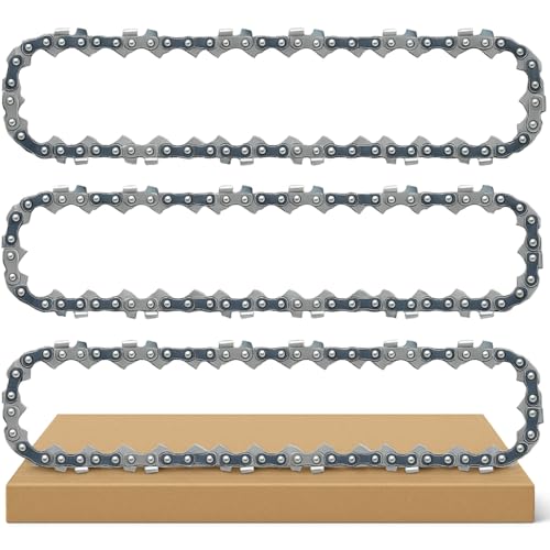 Poweka Cadenas de motosierra 10' (25 cm) 3/8LP, 40 eslabones de transmisión Se adapta Mac Allister, McCulloch, Ryobi, Sterwins, Bosch, paquete de 3