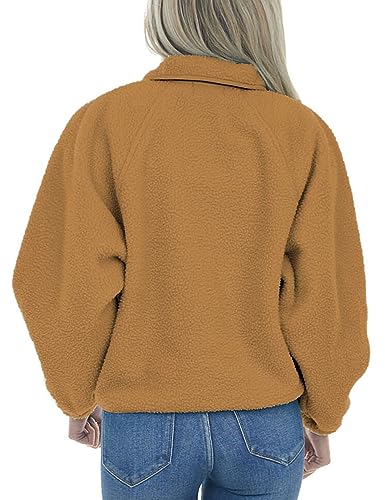 Aoang Womens Winter Coats Casual Lapel Long Sleeve Fleece Faux Fur Jacket3