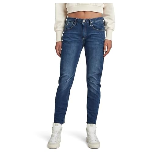 G-STAR RAW Dam Arc 3D Low Waist Boyfriend jeans, Blå (Medium Aged 6553-71), 28W x 32L