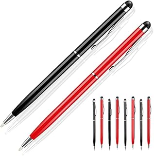 Stylus Pens for Touch Screens,UROPHYLLA 10pcs Universal 2 in 1 Capacitive Stylus Ballpoint Pen for iPad,iPhone,Samsung,HTC,Kindle,Tablet,All Capacitive Touch Screen Device -Black+Red