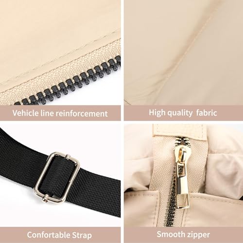 Image of Puffer Tote Bag for Women, Quilted Shoulder handbag for Travel, Work, Gym