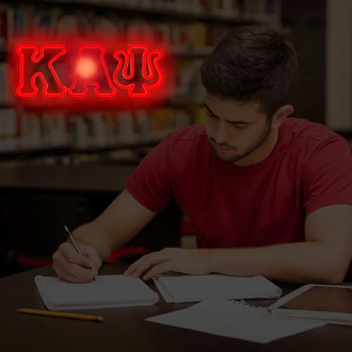 Image of Fraternity Sorority Neon Sign Dimmable Neon Lights for Wall Decor University Fraternity LED Sign Greek Fraternity Light Up Gifts for Man Bro