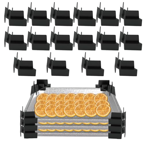 16 Pcs Tray Stackers for Harvest Right Freeze Dryer Trays,Stacks 5 Trays, Freeze Dryer Machine Accessories,Dried Food Storage,Black