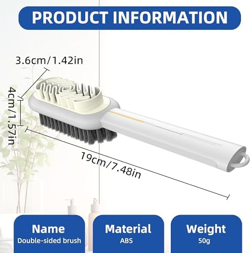 2-in-1 Suede Shoe Brush - Double-Sided Nubuck Cleaner & Rubber Eraser for Effective Suede Care, Long Handle Design for Easy Cleaning & Maintenance of Footwear