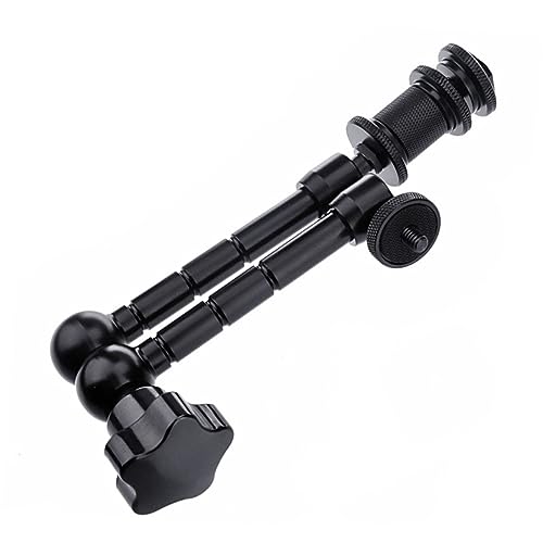 Image of Happyyami 2PCS Adjustable Articulating Arm for Camera LCD Monitor 11 Inch 7 Inch Black for Video Lighting and Photography Equipment