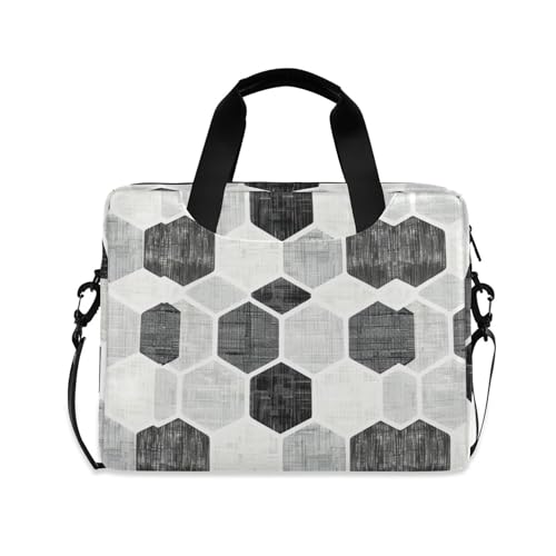 Funda geométrica para laptop con correa 13-15.6 pulg