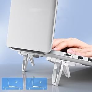 Micool Laptop Ständer Invisible Portable, Tablet Ständer aus Zinklegierung, Leichter Mini Notebook Ständer, Ergonomische Tablet Halterung für 10-17 Zoll Laptop (2 Stück)