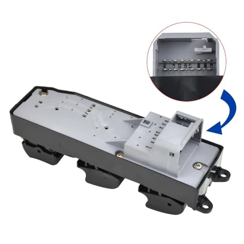 Interrupteur commande principal fenêtre électrique avant RH avec bouton réglage siège auto