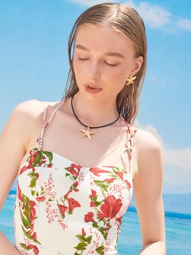 Chunky Gold Stud Earrings for Women Conch Seashell Starfish Earrings Boho Ocean Earrings Vintage Statement Geometric Earrings Summer Beach Jewelry4