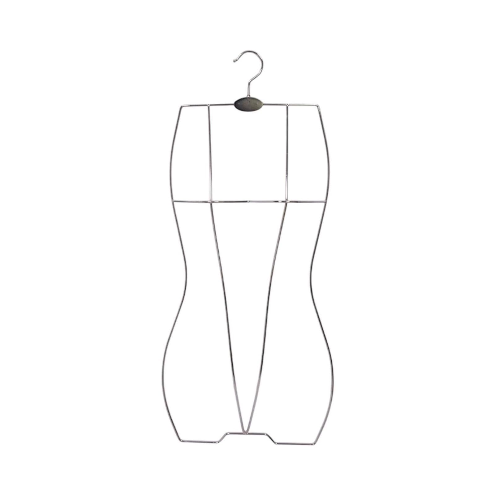 Body Shape Bikini Hanger Swimwear Hanger Body Shape Multipurpose Display Holder Organizer Rack for Cloakroom Stores Boutiques Show Window Clothes(Silver)