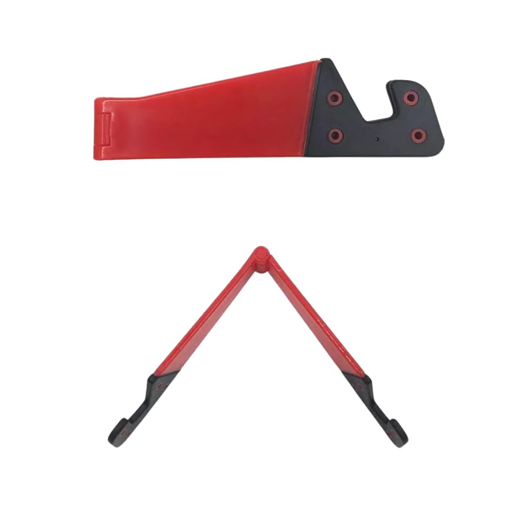 Foldable Phone and Tablet Stand Holder, Red and Black | Portable Design, Multi-Angle Support, Compact Fold-Flat, Universal Compatibility, Desk Viewing Stand-image-11