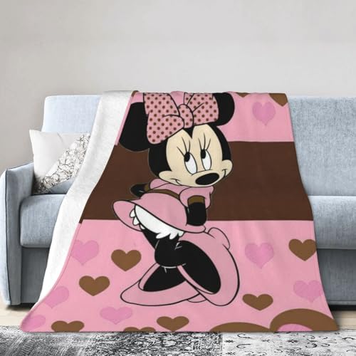 毛布 ミニーマウス アニメ ブランケット ひざ掛け フランネル毛布 マイクロファイバー ふわふわ 軽量 暖かい 四季適用 薄手 かわいい 子供用 保育園 オフィス 旅行 出張 車内 キャンプ 冷房対策 102X76cm sf8k80
