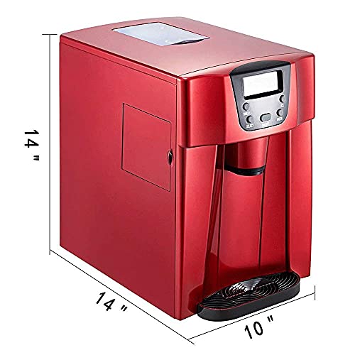 Fabricadora de cubos de hielo de 12 kg, acero inoxidable, 220 V, máquina para hacer hielo de 26 libras, compacta y de sobremesa, para cocina y bares en el hogar miniatura 3