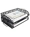 EasyPAG Paper Organizer for Desk 2 Tier Stackable Paper Tray for A4 Legal Size Folders Metal File Storage Desktop Organizer for Home Office School Teacher, Black