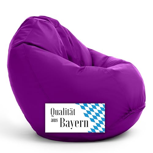 Bild: Bruni Sitzsack Classico L in Violett ? XL Sitzsack mit Innensack zum Lesen, Abnehmbarer Bezug, lebensmittelechte EPS-Perlen als Bean-Bag-F�llung, aus Deutschland f�r 99,95 EUR bei amazon.de