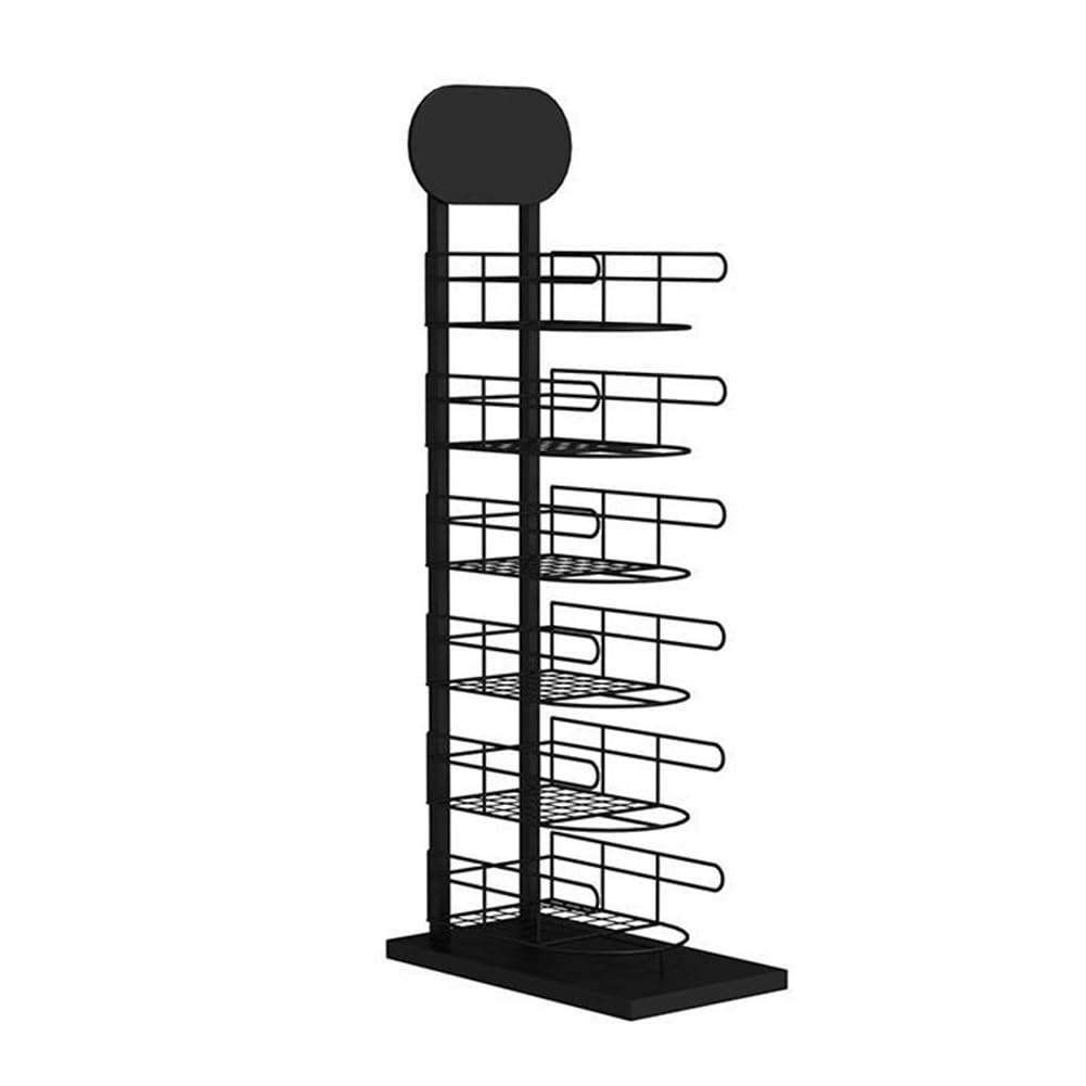 YNBSHGAA Freestanding Retail Display Stand for Hats, Wigs, Helmets, and Shoes - Versatile Storage Solution for Entryway, Garage, Closet, and Corner Organization,Black-32x37x100cm