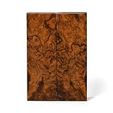 IECAP LLC Bookmatched Desert Ironwood Knife Handle Scales (Burl Ball Pattern) – Grade A, 1 Pair – Exotic Wood Knife Handle Material – Natural Iron wood Scales for Knife Making – 5 1/8 x 1 3/4 x 1/2 in