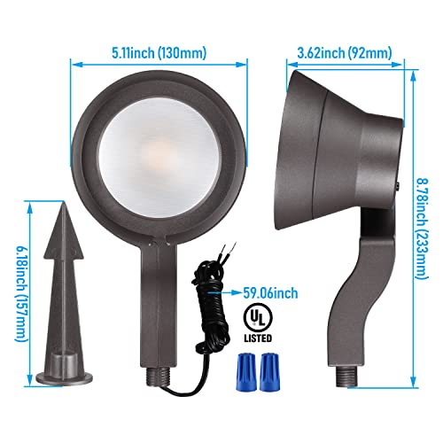 Leonlite 3Cct + Dimmable Led Low Voltage Landscape Lights, 12W/7.3W/3.7W, Wall Wash Landscape Lighting Outdoor, 12V Led Spotlight, 3K/4K/5K Selectable, Etl Listed, Aluminum, Ip65 Waterproof, Pack Of 4 #TOP6