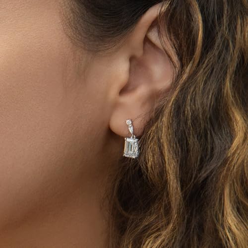 BERRICLE Sterling Silver Wedding Drop Dangle Earrings for Women, Cubic Zirconia CZ3
