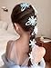 8 Pcs Blue White Snowflake Hair Clip Fashion Barrettes Party Gifts Snowflake Hairpins Christmas Hair Accessories Xmas Bow Hair Clip