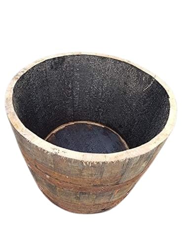 WineBoxesEtc WHISKEY BARREL HALF CASK - GARDEN PLANTER TUB POND