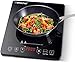 Plaque Induction Portable AMZCHEF, plaque de cuisson à induction de 2000 W avec corps mince, 10 niveaux de puissance, 10 réglages de température, minuterie de 3 heures, noir
