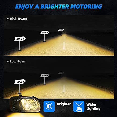 AUTOSAVER88 Headlight Assembly Compatible with 2005-2006 Tundra Crew Cab/Extended Cab (4 Normal-Size Doors) 2005-2007 Sequoia Black Housing Clear Lens(Not suitable for Regular Cab and Assess Cab) by AUTOSAVER88 - Image 2