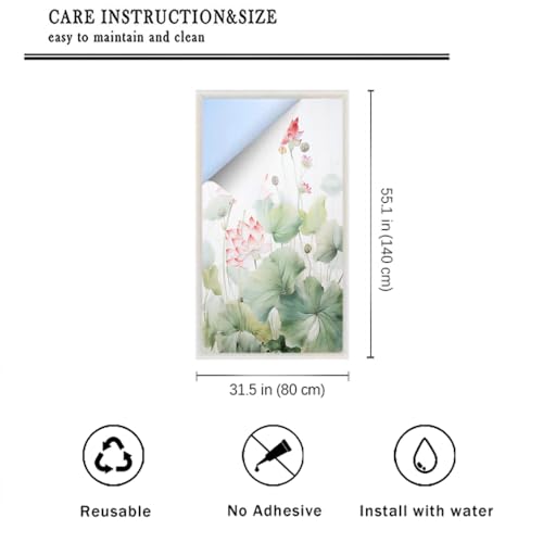 Película adhesiva para ventana estilo acuarela 31.5x55.1 in miniatura 2