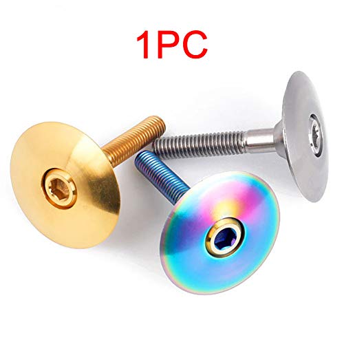 better18 Bicycle Stem Cap Titanium with Screw M6x30 Headset Cover Dustproof Protective Bike Parts Bolt Professional Repair Cycling Accessories - Thumbnail 2
