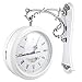 VOSAREA Elegant Wall Silent Clock Double Sided Wall Clock Double Sided Hanging Clock Double Sided Rotation Clock