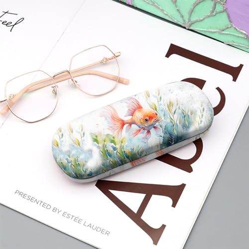 Image of Eyeglasses Case Hard Shell Protective Case for Glasses Eyeglass Box with Cleaning Cloth for Boys Men Man Cute Aesthetic